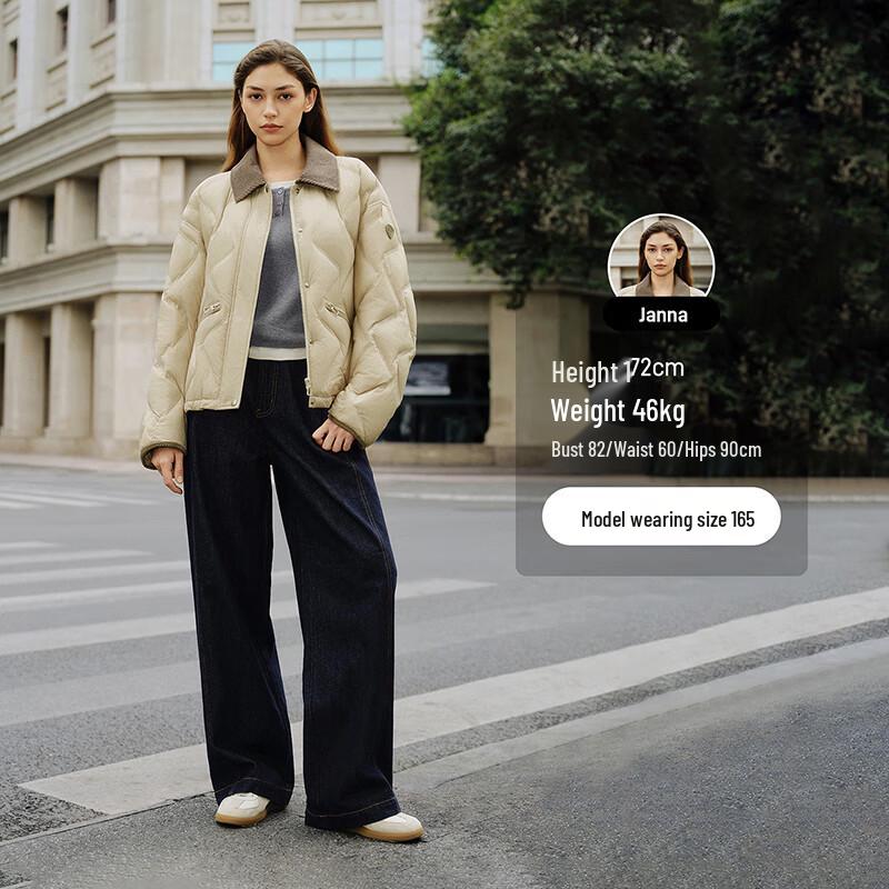 Tanboiler Women's Lightweight Lapel Down Jacket