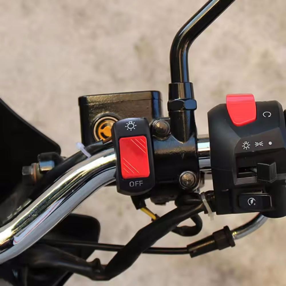 Universal Motorcycle On/Off Switch Waterproof Motorcycle Scooter Second-line Headlight Mount Handlebar Switch Moto Accessorie