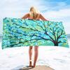 Mikrofaser Sandfreies Strandtuch Schnelltrocknend Super Saugfähig Übergröße Groß Dünne Handtücher Decke Boho Bohemian Abstrakter Baum