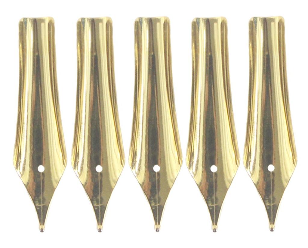 Gullor Fountain Pen Nib Spare Fit for Jinhao Fountain Pen Gold Bend Nib 5-piece 159/450/750