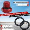 Fuel Filter Primer Rebuild Seal Kit with Billet Aluminum Air Bleeder Screw and Viton O-Rings Compatible with Chevy GMC LB7 LLY LBZ LMM LML 6.6L