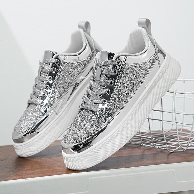 Big Size 45 Gold Men Shoes Sneakers Mens Casual Shoes Breathable Comfortable Leisure Luxury Chunky Stakeboard Shoes for Men Running Shoes Footwear