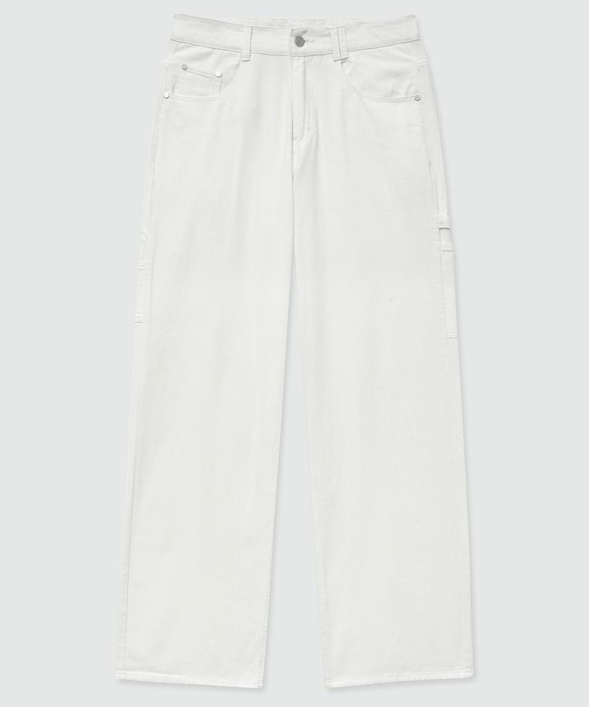 DECET [Summer Linen-Like] Linenlike Carpenter Jeans Dcpt040Ivory