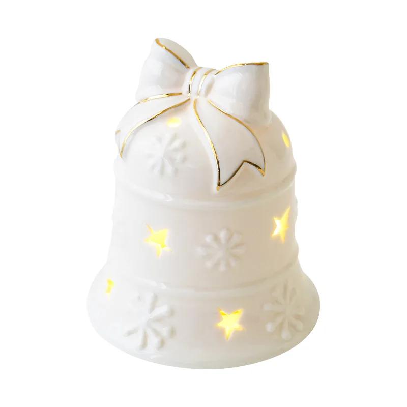 Glob Ceramic de Crăciun Clopoțel Sac de Cadou Ornamente de Birou pentru Casă Cadou de Crăciun Cadou de Anul Nou