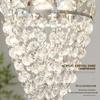 Elegant French Crystal Glass Pendant Lamp - Luxurious Bedside or Entrance Decoration