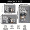 Single Piece Cute Three Cat Non-Slip Mat - Soft Bathroom Mat Suitable for Bathroom, Kitchen, And Hallway - Non-Slip Plastic Backing, Washable -