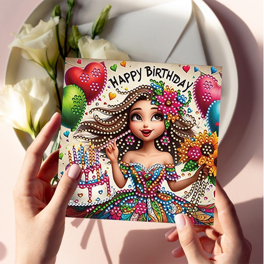 6PCS DIY Diamond Painting Greeting Card Set Diamond Art Handmade Cards for Birthdays Thanksgiving & Special Occasion