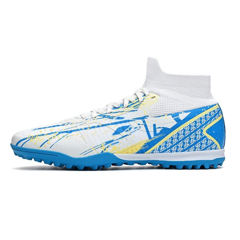 New High-top Football Shoes Adult Men's and Women's Artificial Grass Non-slip Long Nails Broken Nails Training Football Shoes