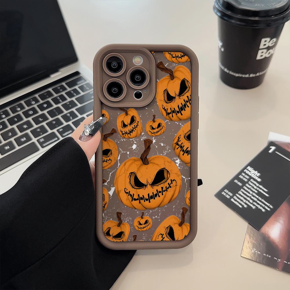 

Frosted Anti-Drop Halloween Pumpkin Case for iPhone 17 Pro Max iPhone 12