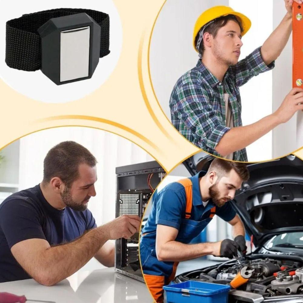 Multi-Functional Tool Holder Strong Magnet Wrist Tool Band Magnetic Wrist Tool Belt  Repair Work