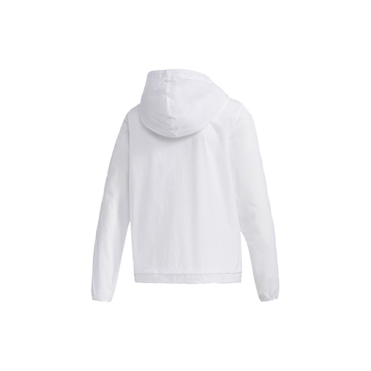 Adidas Three-Stripe Sports Hooded Jacket Women Outerwear White FM9257