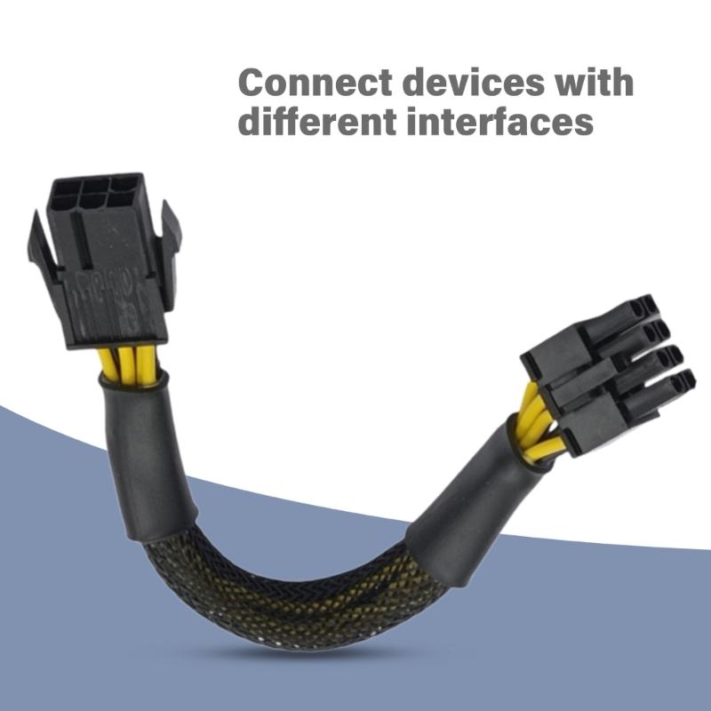 CPU 6Pin To 8Pin Power Supply Line Graphics Video Card Extender Cable Power Cable for Graphics Card Chassis Accessories