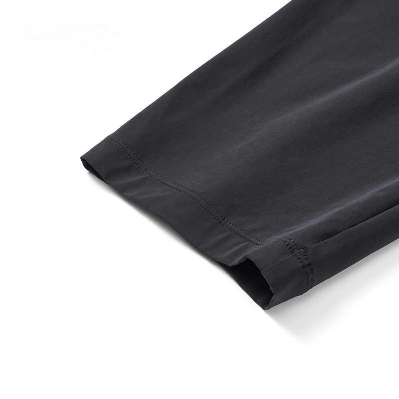 SAUCONY Sports Lifestyle Series Solid Color High Waist Elastic Casual Pants Men Bottoms Black SC2249042A-BK01