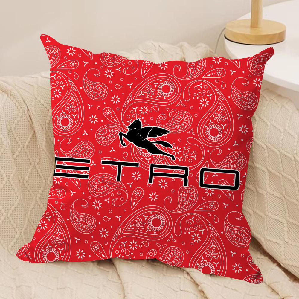 Fashion Design EEtroS Cushion Cover Short Plush Doublesided Print Square Throw Pillow Covers Sofa Home Cushion Decor