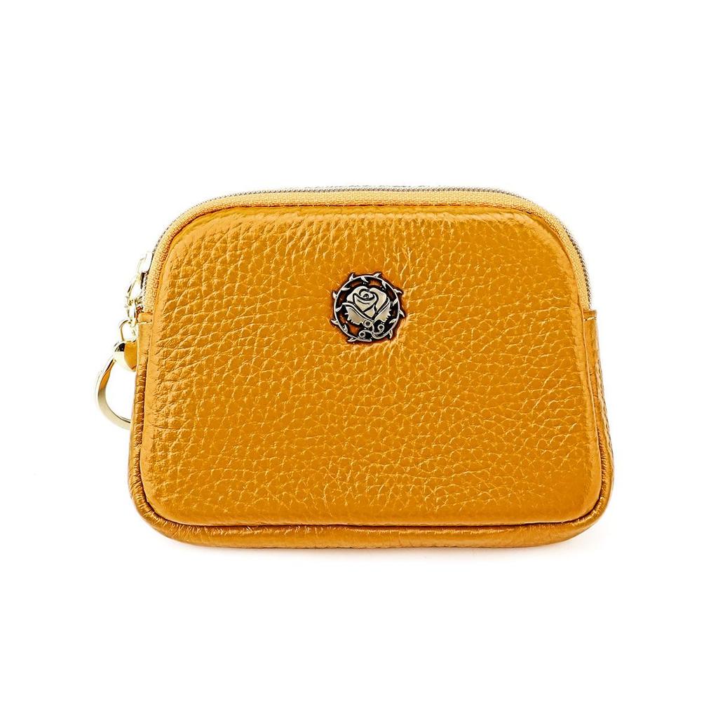 Bison Denim Fashion Genuine Leather Wome Small Coin Purse Zipper Wallet