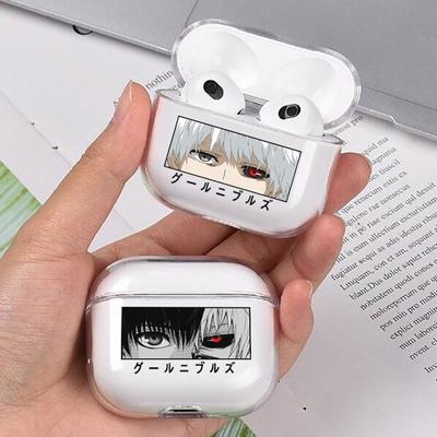 Puzdro na AirPods Anime Tokyo Ghoul Mäkký ochranný obal na AirPods Apple 1 2 3 Pro Cartoon Transparentné puzdro na AirPods