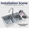 PP PVC Hose Sink Overflow Pipe Plumbing Repair Gray Reinforced Drain Pipe Sink Drain Kitchen Sink Compatibility