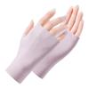 Pro Uv Protection Gloves For Nail Art Gel Nail Lamp Sunscreen Gloves Fingerless Hand Sun Care Thin Cool Ice Silk Silky Sun Glove