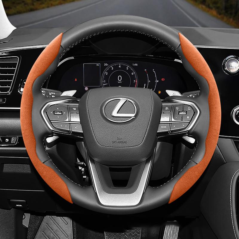 

Suitable for Lexus steering wheel covers: ES200, RX300, NX200, CT200h, UX260L, LS500. Fleece-covered pickup truck handle covers.