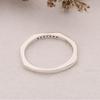 925 Sterling Silver Pan Ring Creative Polygonal Couple Ring For Women Wedding Party Gift Fashion Jewelry
