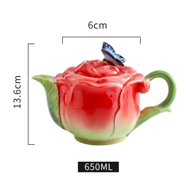 

European Creative Flower Mug Couples Afternoon Tea Ceramic Coffee Cup Set Office Kungfu Tea Set Home Drinking Set Friend Gift 201-300ml