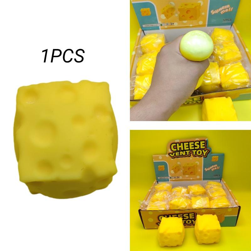 New Arrival Square Cheese Squeeze Toy For Creative Kids Wholesale Cute Simulation Cheese Blocks