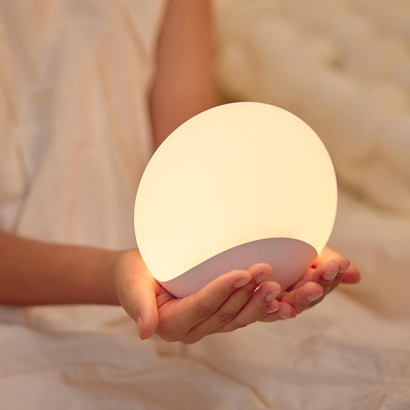 Baby Night Light with Stepless Dimming 7-Color Touch Control Eye-Caring Soft Glow 30-Min Timer Feeding & Nursery Lamp BPA-Free