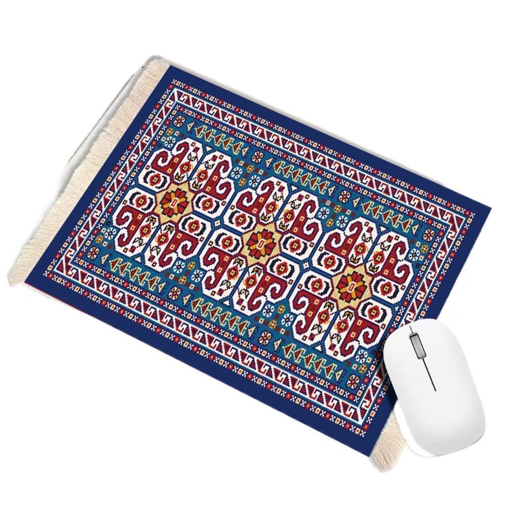 with Tassel Desk Mat Bohemia Computer Table Mat Multifunctional Carpet Mouse Pad  Gaming Setup