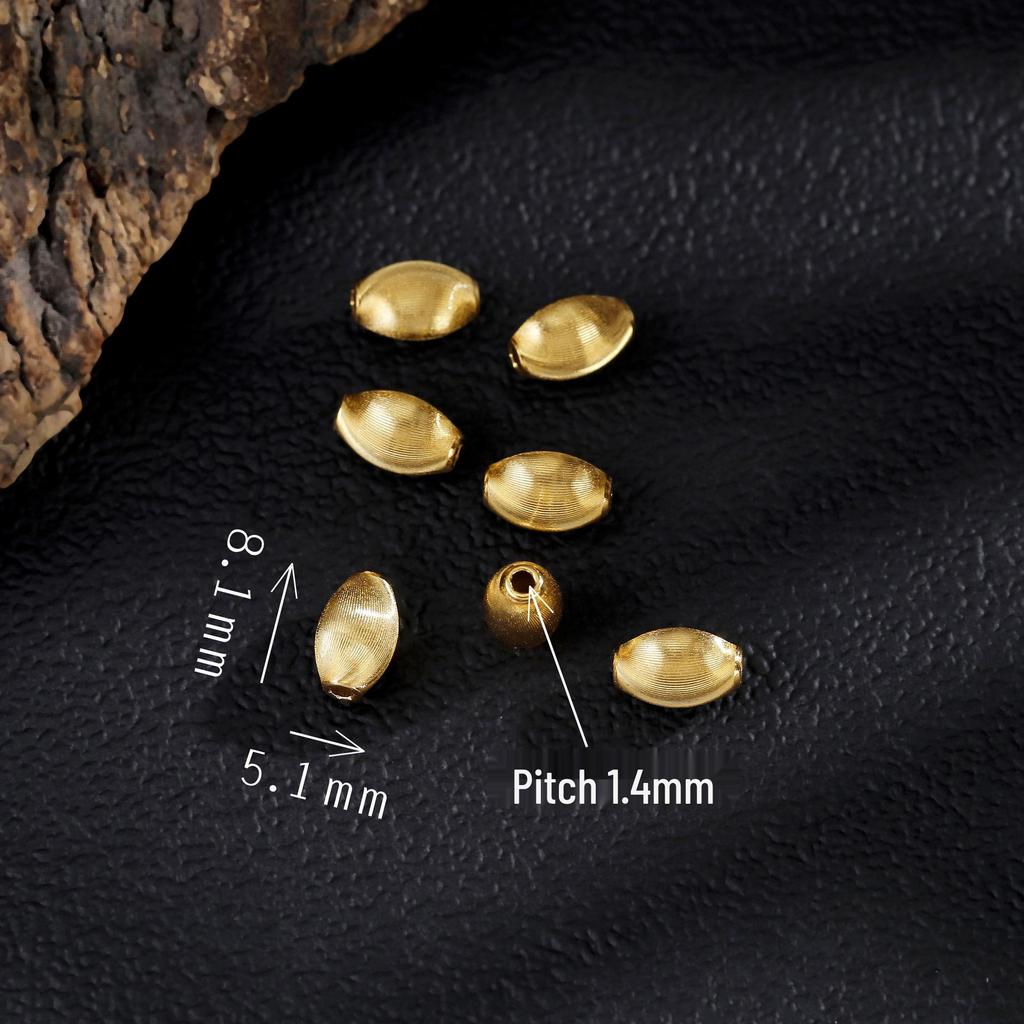 Argent Sterling S925 avec Perles Espacement Plaqué Or 24K pour Bijoux DIY