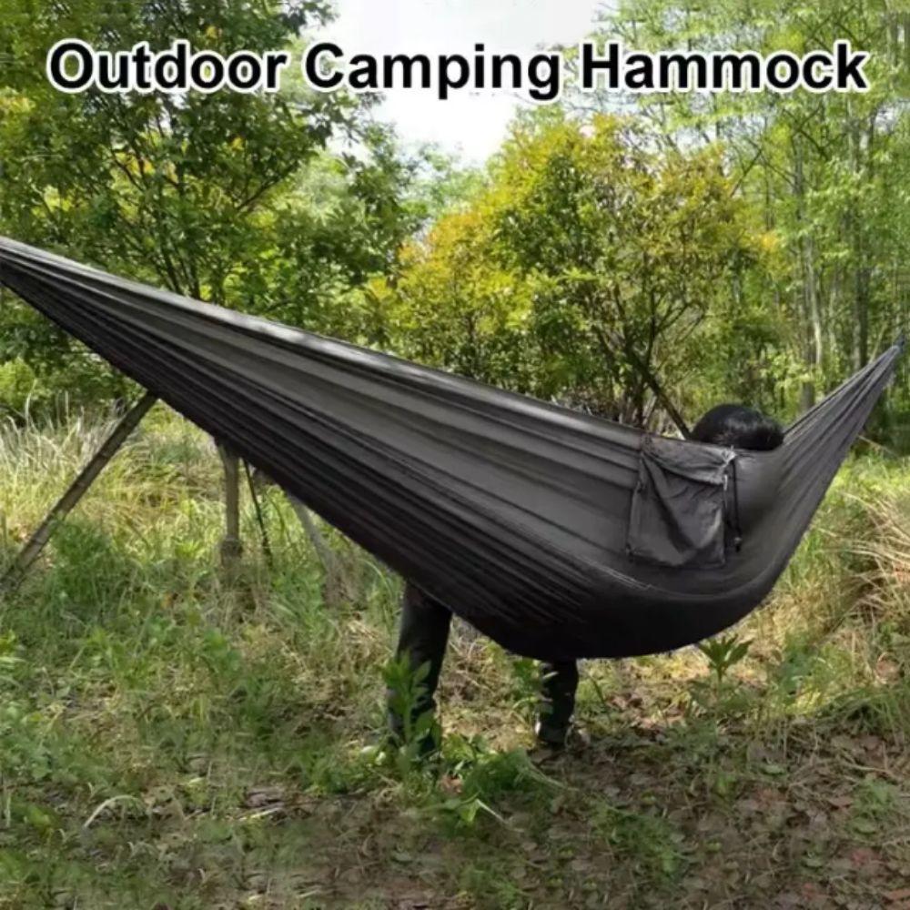 High Strength Parachute Fabric Outdoor Camping Hammock Ultra Light Hanging Bed  Double Person