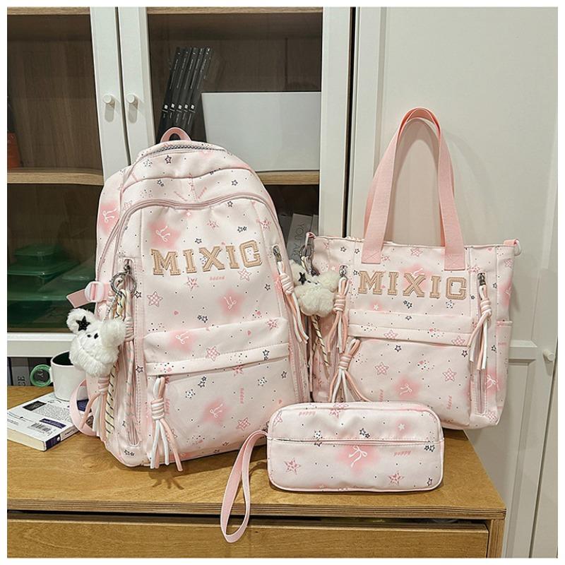 School Bag Women's New Japanese Ins High Value, Fresh and Sweet Star Makeup Bag, Light and Largecapacity Backpack