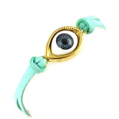 [R8224] - Turquoise 'Eye of Fatma' Designer Bracelet