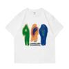 Men Cotton Oversized T-Shirt Summer Printed Harajuku Hip Hop Loose Tops Tees Round Neck Short Sleeve for Man