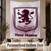 Custom Text Tapestry Aston Villa Print Wall Tapestry Indoor Living Room Wall Decor