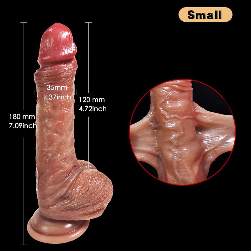 8.5inch Realistic Penis for Women Sliding Foreskin Dildo Suction Cup Dildos Female Masturbator Big Dick Adult Anal Sex Toys Shop