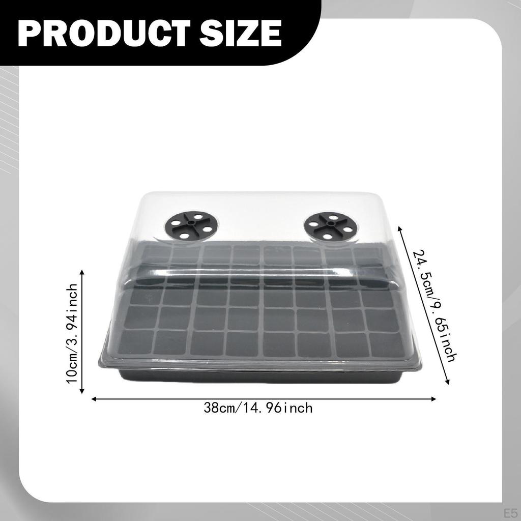 Plant Starter Tray 40 Cells Indoor Transparent,Plant Germination Sprouting Container for