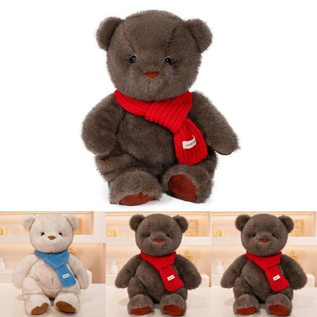 Teddy Bear Plush Toy With Scarf For Kid Girls Gift Birthday Novelty Animal Doll