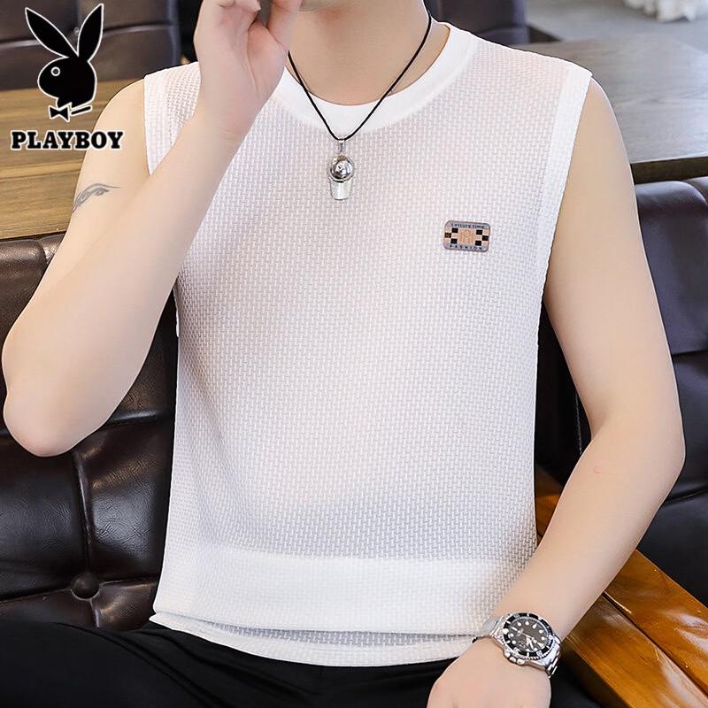 PLAYBOY Men s Ice Silk Sleeveless Vest 3XL