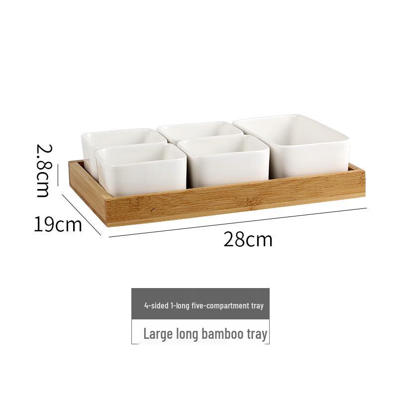 ZISIZ Ceramic Divided Snack Platter