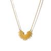 Sunflower Series 18K Gold Plated Necklace - European & American Style, Titanium Steel Clavicle Chain for Women
