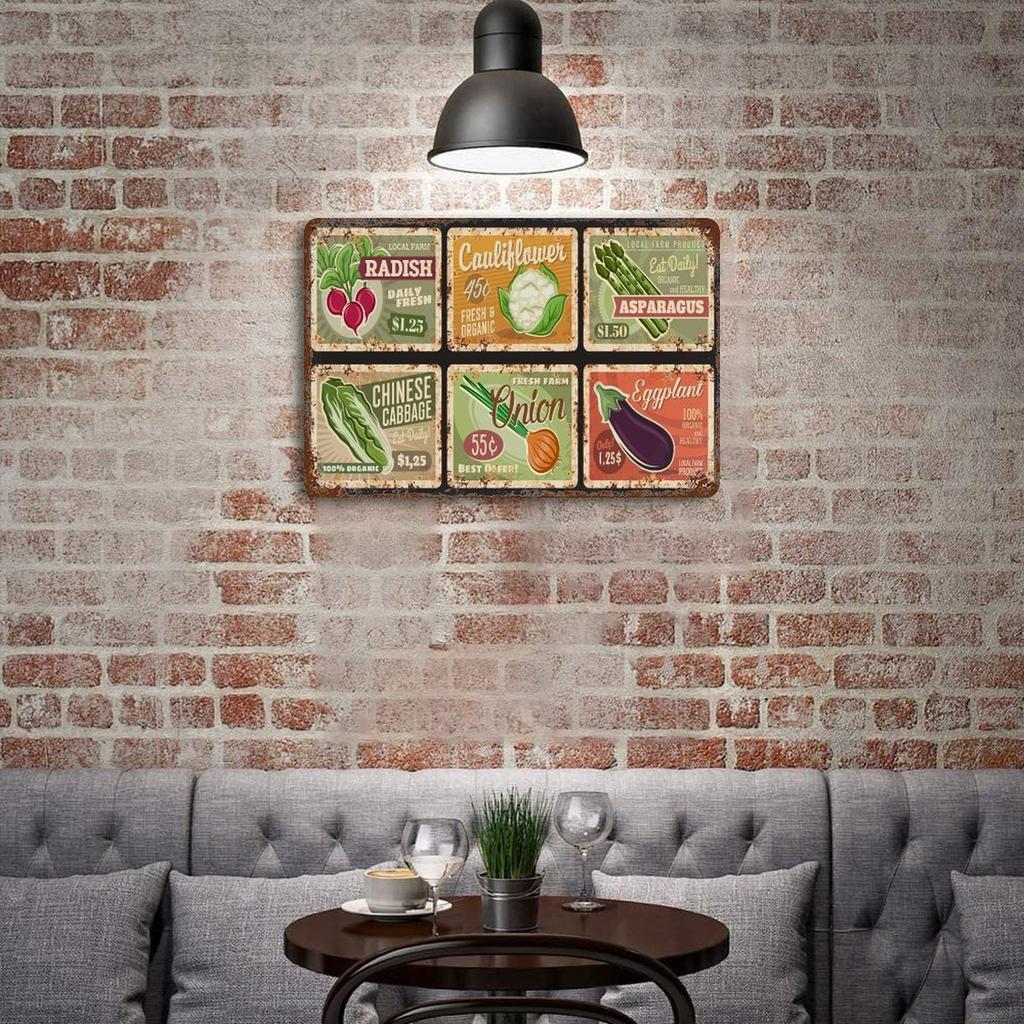 1 Pack Vintage Metall Wandposter Dekor, klassisches Used-Design, robuste Platte für Bar, Pub, Café, Restaurant, Küche oder Wohnzimmer Wandkunst