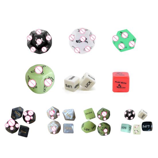 Juego de dados reutilizables sexis de 1/2/4/5 Uds., diseño luminoso y emocionante, juguete complicado para Club nocturno para diversión sin fin