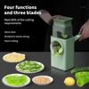 Manual Rotary Cheese Grater 3 in 1 Ice Shaved Machine Hand-Crank Vegetable Slicer  Carrots