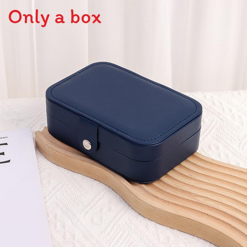 Elegant Leather Jewelry Box With Detachable Double Layers For Travel And Gift Use