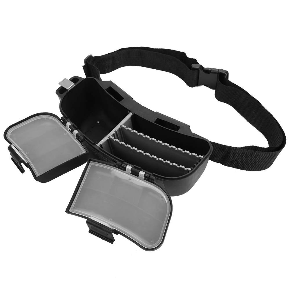 Adjustable Belt Fishing Waist Bag Removable Dividers Fishing Lures Box for Anglers