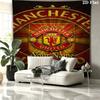 Manchester United F Custom Name Wall Tapestry Aesthetic Wall Hanging Printed Fabric Blanket Decorative Tapestries for Bedroom Living Room Home Decor