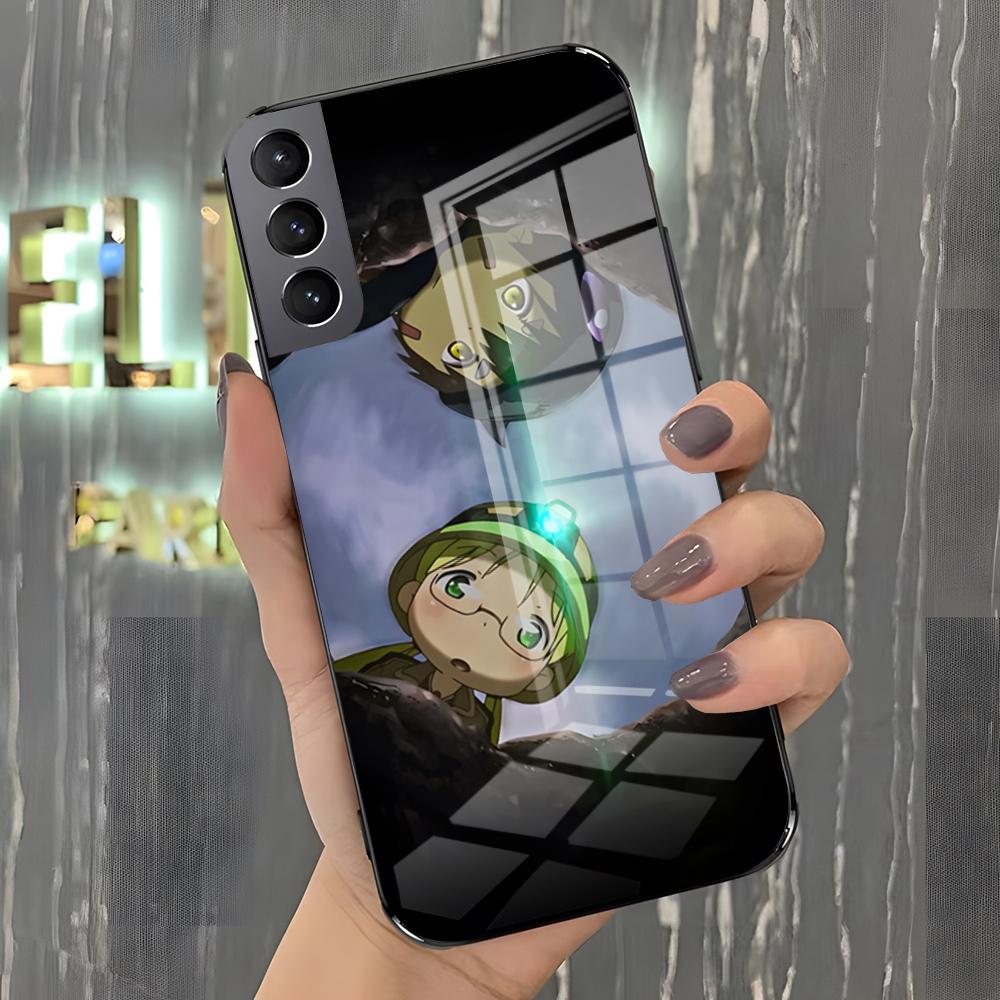 M-Made In Abyss Phone Case For Samsung A25 A13 A33 5G A54 A36 A35 A56 A52 A14 Shockproof Glass Cover