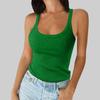 Tanktop met U-hals Schouderbandjes Crop Tops Vrouwen Zomer Camis Effen Kleur Camisole Mode Tube Vrouwelijk Mouwloos Cropped Vest Y2K Kleding