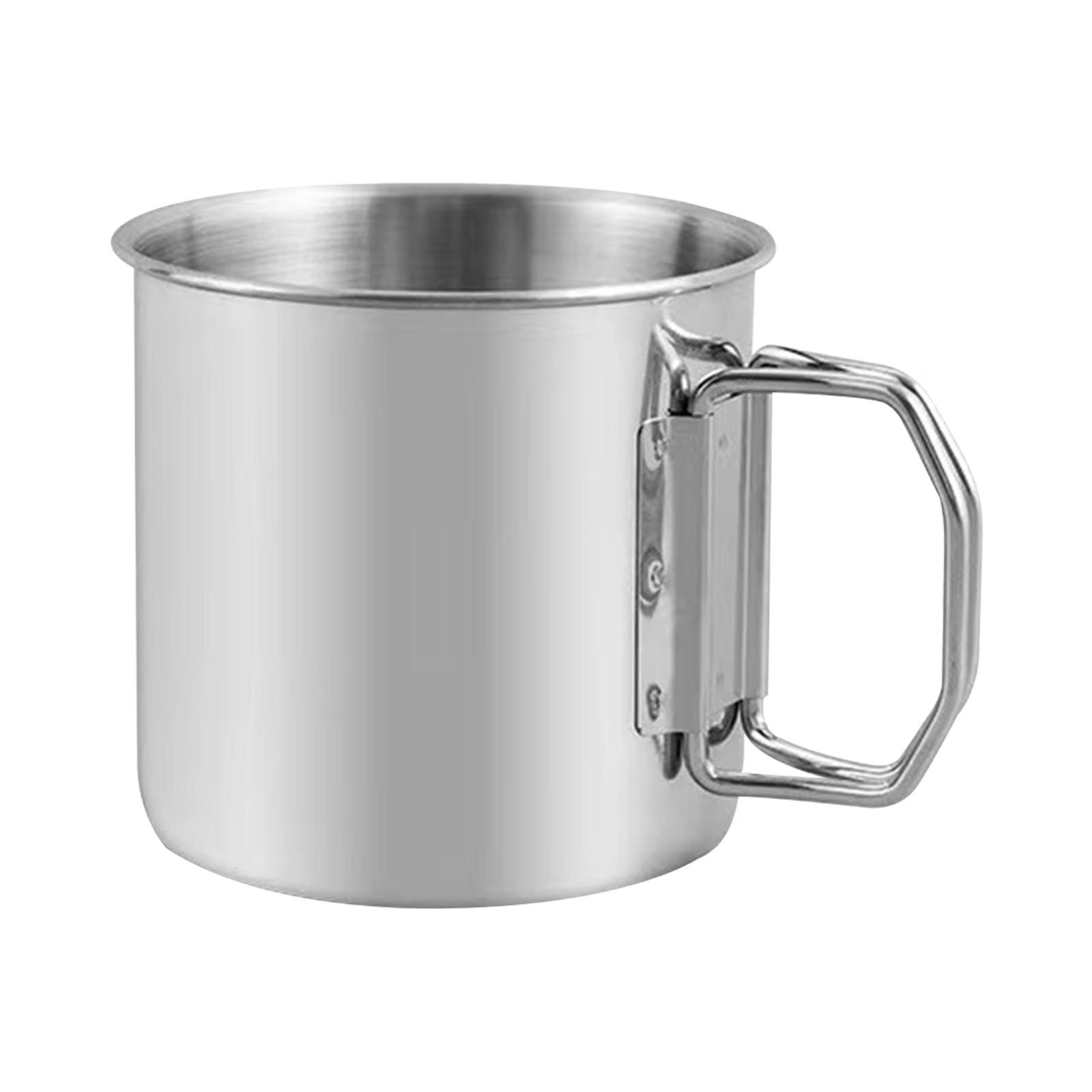 

Camping Mug With Handle Folding Big Stainless Steel Cup Backpacking Gear For Hiking Hunting Fishing And . One Size