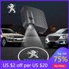 2026 Hot Car Sticker Car Logo New Wireless Led Car Door Welcome Lamp Shadow Projector For PEUGEOT 106 206 306 406 107 207 307 40